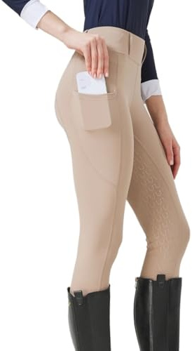 GIYXHU Ridbyxor vår och sommar ridbyxor dam stickad hög stretch, smal passform silikon tight andningsbar, gUL, XXL