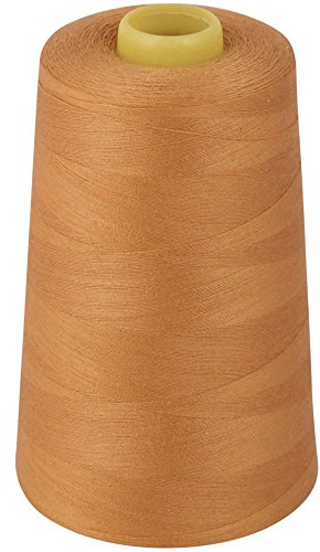 OVERLOCKING Thread Polyester Sewing Thread 4 x 5000 Meters (5468 Yard) Cones (Gold) All Purpose Threads for Sewing Overlocker Quilting Stitching and More