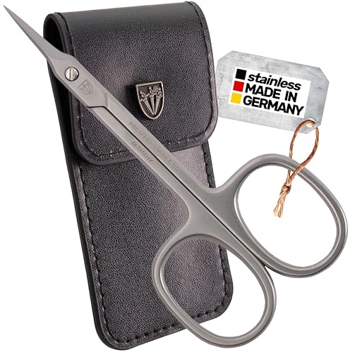 3 Swords Germany | Curved Cuticle Dead Skin Scissors towerpoint tip, Stainless Steel, Extra Sharp - Made in Germany (2815)