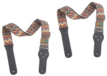 Toyvian 2stücke Verstellbarer Gitarrengurt Bohemia-design Für Akustik Gitarre Langlebig Und Komfortabel Für Täglichen Gebrauch