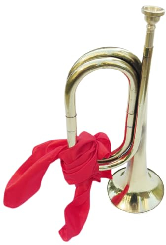 FUNOMOCYA Anfänger-trompete Anfängerinstrument Für Bläserensemble Elegante Goldene Trompete Roter Schal Für Paraden