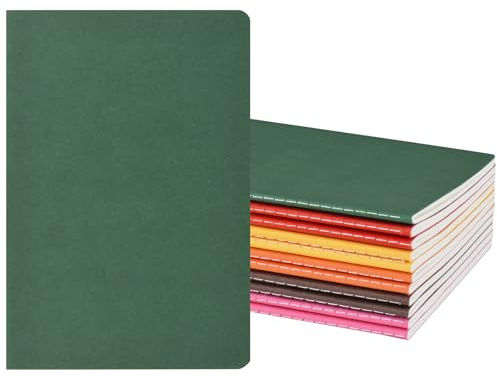 ZCZN-Quaderno Appunti, Taccuino Formato A5, Confezione da 12 Quaderni-30 Fogli/60 Pagine, Utilizzato per Scrivere Note, Diario o Agenda, Colore Scura, Rigo