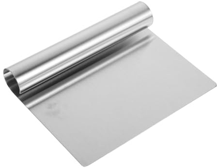SECFOU Raschietto Impasto in Acciaio Resistente per Taglio e Pulizia Spatola per Pasta Pane e Torte Taglierina Non Stick per Cucina Utensile Versatile per e Forno