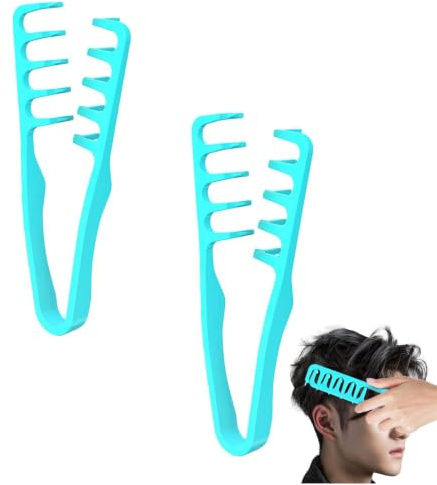 2 Pezzi Pettine Per Acconciatura Da Uomo Pettine Volumizzante Texture Comb | Pettines A Denti Larghi Per Capelli Ricci Strumento Per Volume Alle Radici E Rifinitura Frange Per Uomini E Donne