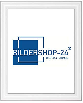 Bildershop-24 Bilderrahmen Poster Barockrahmen Athen 11x14 (Zoll/inch) | ca. 28x35,6cm Weiß (matt)