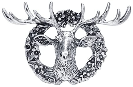 MAYIYAHO Retro Hirsch Elchkopf Broschen Pins Mode Tier Anstecknadel Brosche Abzeichen Weihnachtsschmuck Geschenke für Damen und Herren Accessoires