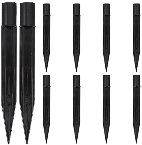 Happyyami 10 Stück Kunststoff Erdspieß Stangen Spieß Ersatz ABS Leuchten Stangen Ground Spikes Stakes Lichter Spikes Ersatz für Gartenlicht LandschaftsSicherheitslicht