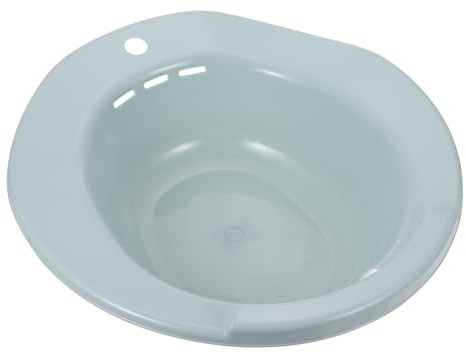 Mobestech Bacinella Semicupio Sitz Bagno 15.35X14.37X3.94 Pollici Per Postpartum Donne Incinte Anziani Con Foro Appendibile Per Sollievo Emorroidi E