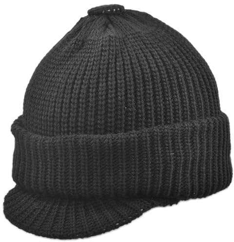 Melegari Balaklava stickad mössa, clusone | Populär Balaclava | Bergske- och jaktmössa | Billig men fungerar | Unisex, Svart, 54-60