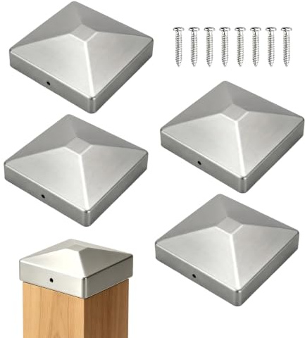 Lot de 4 capuchons de poteau de 12 cm x 12 cm