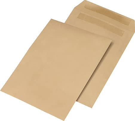 1000 Versandtaschen DIN B4 250 x 353 mm Briefumschläge selbstklebend braun dimapax