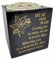 David Fischhoff Mum and Dad Black and Gold Grave Memorial Rose Bowl, Weatherproof - for Graveside Flower Arrangements, 14 X 15 Cm