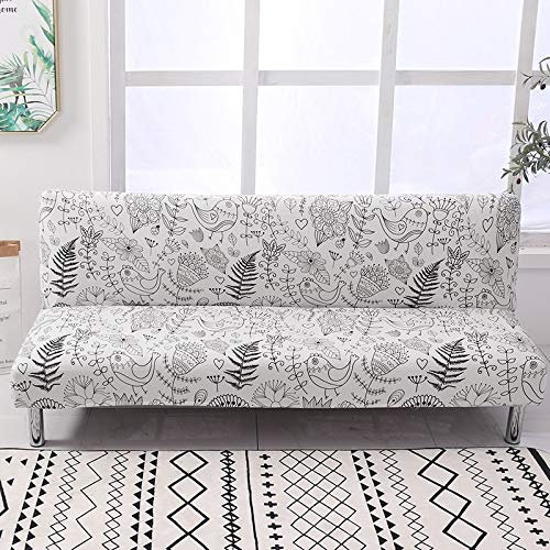 Elastische Schlafsofa-Bettdecke Ohne Armlehne, Klappbare Couch Ohne Armlehnen Sofabezug Universeller Elastischer Elasthan, Für Party Bankett Nach Hause (K208,L 185-215cm)