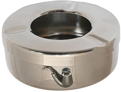 Smokers Pipe Ashtray Round Windproof With FREE ENGRAVING Gift 523
