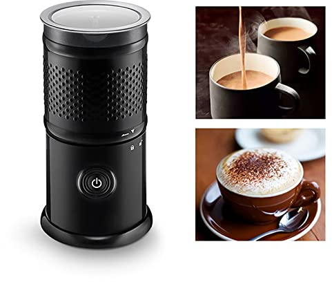 HMTE Calentador de Leche - 4 en 1 Espumador de café con Leche/Vaporizador de Leche - Espumador de Leche eléctrico frío y Caliente - para café Leche Capuchino Chocolate Caliente