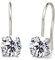 Limerencia Titan Ohrhänger, G23 Leichte Zirkonia Tropfen, Medizinisch Hängend für Damen (Silber 6 mm CZ)