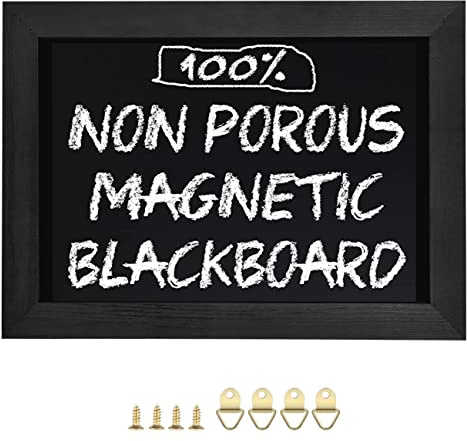 Umtiti Blackboard Magnetische Tafel, 10 x 14（26cm x 36cm）, Kiefernholz gerahmt rustikale Vintage Dekor. Kreidetafel für Hochzeit, Küche, Bar, Restaurant, Menü für Zuhause(HB-BK-2636) DE