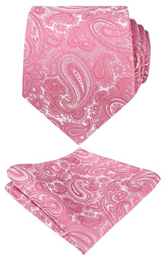 Alizeal Paisley Herren Krawatte und Einstecktuch Sets
