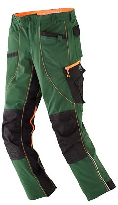 Terrax Workwear Herren 4-Wege-Stretch Bundhose forstgrün/orange (DE/NL/SE/PL, Numerisch, 50, Regular, Regular)