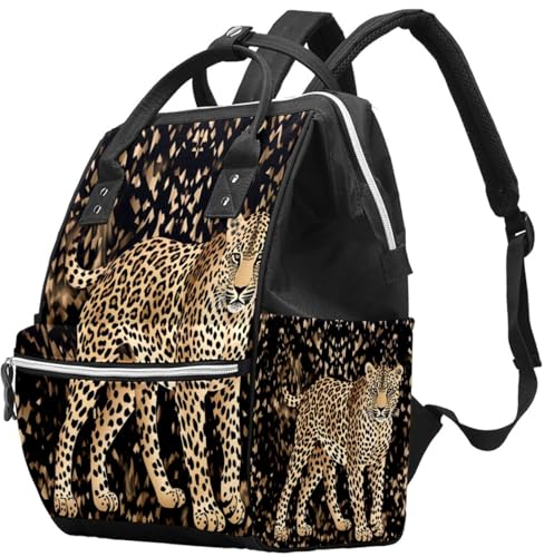 WOSHJIUK Reiserucksäcke für Damen,Herrenrucksack,klassischer Leo Print,Rucksack