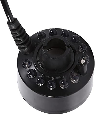 24 V LED Farbwechsel Ultraschall Nebel Maker Wasser Teich Zerstäuber Luftbefeuchter 12 LEDs für Brunnen Steingarten
