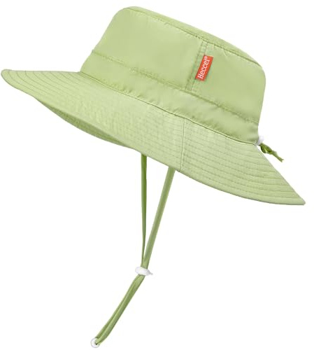 HECCEI Baby Sun Hat UPF 50+ Foldable Brim Kid Summer Hat, Quick-Dry & Adjustable Chin Strap Toddler Cap