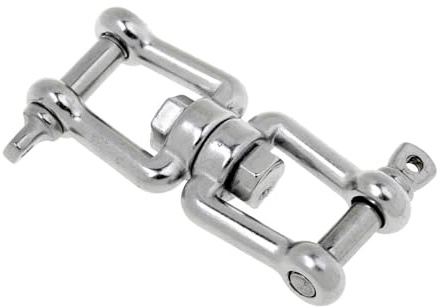 Zkydhbd Grillete de rotación de acero, conector de anclajes marinos, esencial para anclajes de barco, adecuado para varios entornos acuáticos, hardware marino