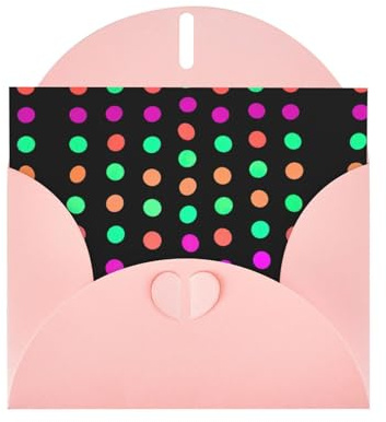 Flerfärgade prickar hälsningar enkla kort med kuvert, gratulationskort tänker på dig, uppmuntrande kort