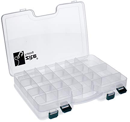 Zite Fishing Tackle-Box Angeln Groß - Doppelseitige Angel-Zubehör Angelbox - Auch ideal als Köderbox - 29,5x19x6cm - Köderbox Angeln, Angel Box, Angelboxen, Angel Köder Box, Angel-Boxen, Köderboxen