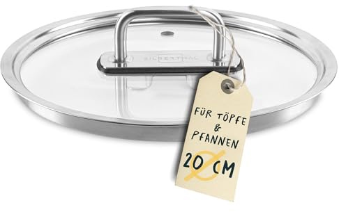 SILBERTHAL Coperchio per pentola 20 cm - Vetro e acciaio inox - Coperchio padella e casseruola