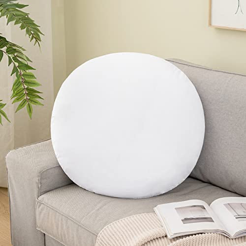 MIULEE 1 Stück Kissen Zierkissen Round Polyester Kissenfüllung Sofakissen Innenkissen Federkissen Dekokissen Füllkissen Couchkissen für Wohnzimmer Schlafzimmer Bett Sofa 40x40 cm 300g