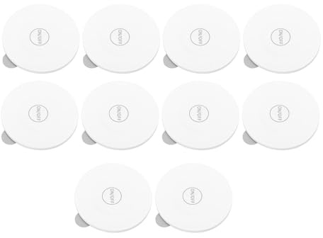 Syrisora ​​10 Pezzi Sottobicchiere per Bottiglia a LED Luci Adesive per Sottobicchieri Illuminate a LED Luci per Bottiglie di Vino per Bevande Bar Feste Matrimoni (Bianco 6 cm)