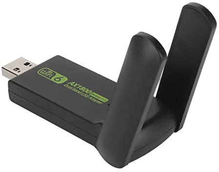 Adaptador WiFi USB Inalámbrico para PC de Escritorio, Dongle de Red con Banda Dual 2,4 GHz/573,5 Mbps 5 GHz/1201 Mbps 3 DBi Antena de Alta Ganancia para Computadora Portátil