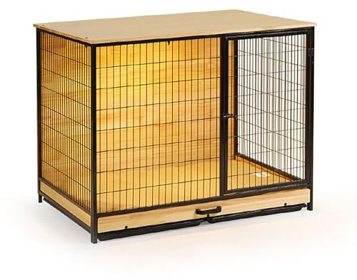 Hundekäfig Möbel Hundehaus für Zuhause Eckige Hundehütte Hundebox mit Kissen Hundehaus für Drinnen mit Abnehmbares Tablett mit Tischoberfläche für kleine Hunde bis mittelgroße Hunde. ( Size : 124x90x1