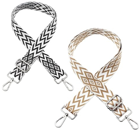 2 Stück Taschengurt Breit Taschengurte zum Wechseln, Längenverstellbarer 75-145cm Schulterriemen für Schultertasche Tragetaschen und Handtaschen, Schultergurt für Taschen Breit