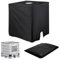 Copertura per Serbatoio Acqua IBC 1000L, 120*100*116 cm Copertura Cisterna Acqua Piovana, Telone per Serbatoio Dell'acqua Adatto per Contenitore per Serbatoio Dell'acqua Barile di Pioggia (Nero)
