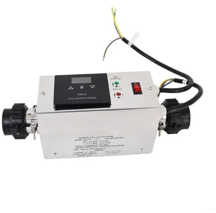 Riscaldatore for piscina, termostato da 3 kW, riscaldatore for vasca idromassaggio con display LCD for piccole piscine, vasche idromassaggio e vasche da bagno. Riscaldamento rapido ed efficiente