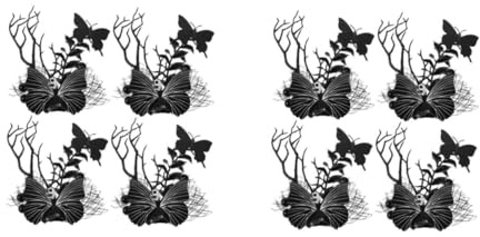 ABOOFAN 8 Pièces coiffe d'Halloween coiffes de crâne barrette araignée Clips de cheveux punk Barrettes de cheveux pinces araignée plastique Noir