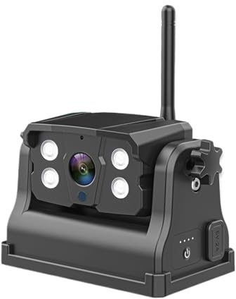 Telecamera di retromarcia wireless WIFI con vista posteriore e base magnetica, batteria ricaricabile