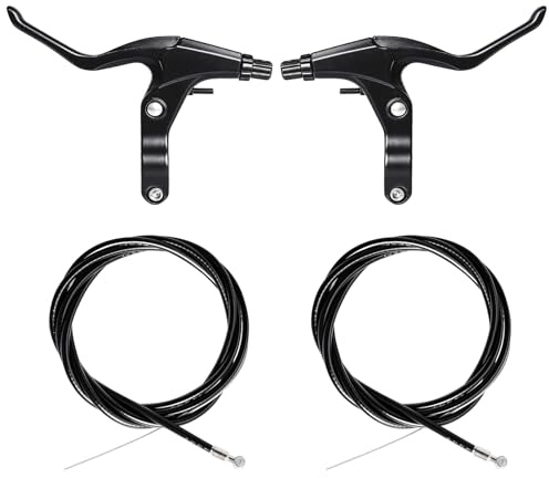 OCCOUMR 1 Satz 4-teiliger Fahrradbremshebelsatz 2 Bremshebel Fahrrad Aluminiumlegierung mit 2 Vordere und Hintere Bremskabel, Fahrrad Bremsen Griff für MTB Rennräder Rennwagen