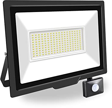 PICAA Faretto LED da Esterno, 150W Faro da Lavoro a LED 6500K, luce di sicurezza LED con sensore di movimento, Proiettore da Costruzione per Campeggio, Riparazione Auto, Escursionismo e Pesca