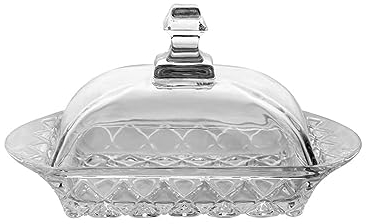 Beurrier Beurrier rectangulaire avec couvercle et beurrier en verre transparent anti-poussière Cadeau de cuisine