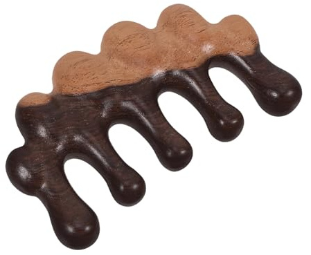 KOMBIUDA Peine de Masaje de Madera Cabello Peine de Dientes Anchos Desenredante para Mujeres y Relajación Casa