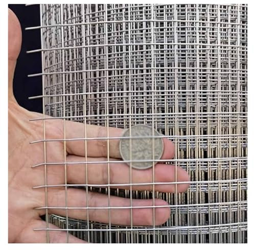 VXHCS Edelstahl-Maschendraht, 15mm/13mm/10mm Hardware-Stoff, Flexibles Geflügelkäfignetz, Balkontreppenzaun Gartendekorationsnetzwerk (13mm/1mm,1x4m)