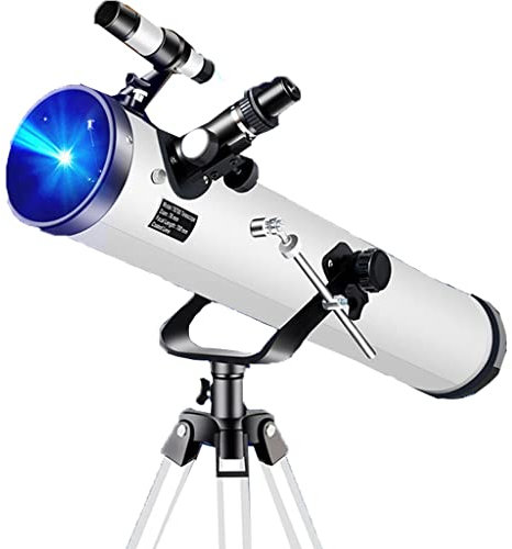 Telescope Télescope à réflecteurs, télescopes pour Adultes, télescope astronomique de 114 mm, télescope pour Enfants, télescopes pour l'astronomie (Blanc B) Telescope