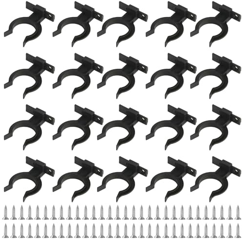 Golvlister klämmor, 20 stycken köksbas, fästklämmor för golvlist, köksklämmor, plastsockelhållare sockelpanelhållare för köksfötter 26–32 mm, med 60 st M3,5-skruvar