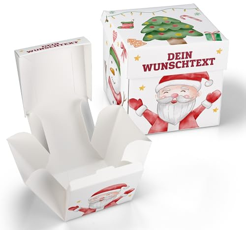 Geschenkbox personalisiert – für Weihnachten, Geburtstag, Hochzeit – Geschenkkiste Pop up zum Befüllen – Boom Explosion Überraschung – (Box 1)