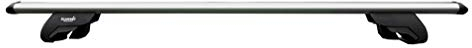 Summit SUP-930 Premium Railing Roof Bar for Cars with Raised Running Rails, Aluminium, Set of 2, Silver