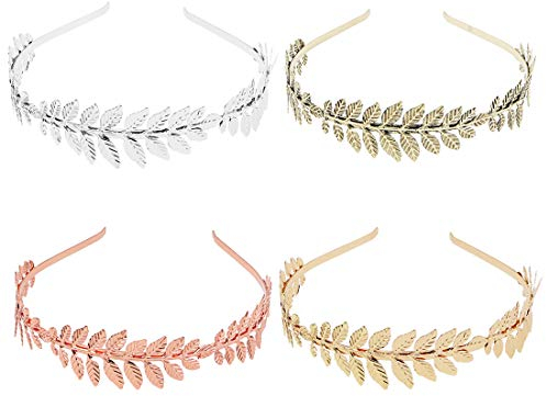 Haarreif im Vintage-Stil, römische Göttin, goldfarben, silberfarben, rotgoldfarben, antikes Cyanblatt, Brautschmuck, Krone für Party, Abschlussball, Hochzeit