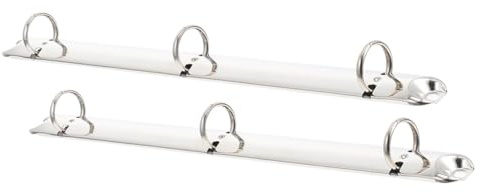 STOBOK A4 3 Rings Binder Loose Leaf Ring Mechanisms Metal Binder Clip for Office School Home Paper Organization 11.02X0.98X0.79In